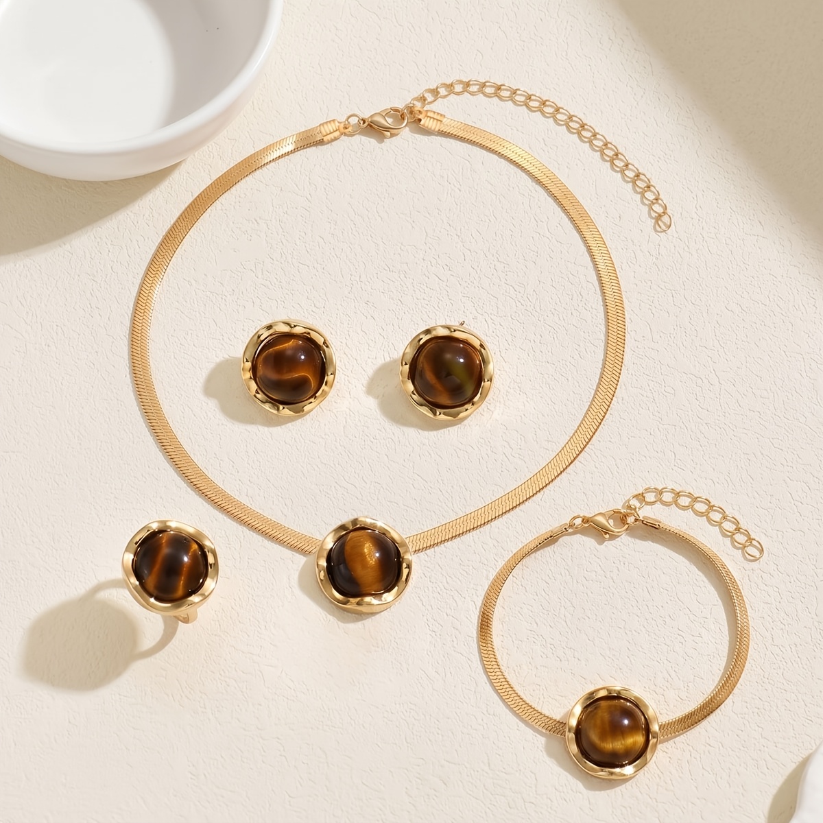 5pcs Vintage French Style Jewellery Set, Elegant Gift